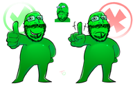 angry art artist:tqqt cross drawfag drawing fat finger green_skin meta:namefags smile soycheckmark_(user) subvariant:mustached_gapejak variant:gapejak watermark // 1500x1000 // 464.9KB