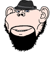 a10_eyes bald beard buff clothes ear fedora goatee hat looking_at_you minecraft no_glasses notch smile soyjak stubble transparent_background variant:impish_soyak_ears white_skin // 598x674 // 13.2KB