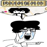 chud crying glasses hair heart meta:namefags open_mouth pixel_art pointing ryekrispie speech_bubble template text thought_bubble transparent_background variant:chudjak waffle white_eyes white_pupils white_text wplace // 1500x1500 // 528.7KB