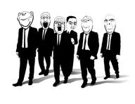 arm clothes full_body leg multiple_soyjaks reservoir_dogs suit variant:a24_slowburn_soyjak variant:chudjak variant:cobson variant:gapejak variant:impish_soyak_ears variant:markiplier_soyjak // 1830x1407 // 673.6KB