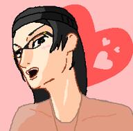 glasses hair happy heart hearts long_hair open_mouth pixelated smile variant:soytan // 536x528 // 11.1KB