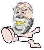 animated baby caca dance ext=gif full_body glasses pacifier stubble subvariant:wholesome_soyjak variant:gapejak // 151x172 // 144.6KB