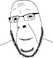glasses smile soyjak stubble variant:cobson // 775x849 // 18.4KB