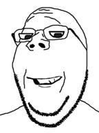 7quid closed_mouth friday_night_funkin' glasses grin soyjak stubble subvariant:wholesome_soyjak variant:gapejak vg_(4chan) video_game // 600x800 // 8.9KB