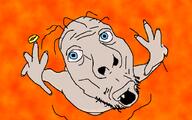arm bloodshot_eyes blue_eyes fingernail glasses gold gollum hair hand lava lord_of_the_rings open_mouth ring stubble teeth torso variant:fisheyejak wrinkles yellow_teeth // 1024x640 // 207.0KB