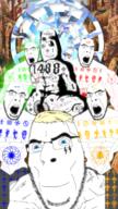 1488 angry blue_eyes closed_mouth creepy cross glasses hair meta:tagme multiple_soyjaks nazism ominous open_mouth smile sonnenrad soyjak stubble subvariant:hornyson swastika variant:cobson yellow_hair // 900x1600 // 1.4MB