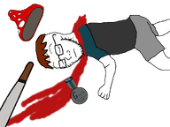 award baby blood brown_hair clothes dead dnb frank full_body glasses hair hat machete mushroom series:shrooms shroom soyjak_forum stubble variant:soyak // 1000x750 // 148.2KB