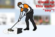 2soyjaks arm background booru brown_hair cleaning coal dan eyes glasses hand holding_object leg medal meta:nas mop nas nose not_a_fucking_soyjak poster shoe smear stubble text variant:soyak variant:vlodson white_skin // 612x408 // 134.5KB