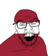 country flag flag:latvia glasses latvia open_mouth soyjak stubble teeth variant:feraljak // 1500x1500 // 21.8KB