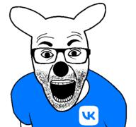 clothes dog glasses open_mouth soyjak stubble tshirt variant:el_perro_rabioso vkontakte // 427x400 // 11.5KB