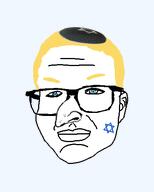 blond blue_eyes glasses head jewish_nose kipah neutral short_hair slavic star_of_david variant:unknown white_skin // 400x500 // 22.9KB
