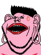 anger_mark angry annoyed_imp ear ftm hair lips masectomy_scars oh_my_god_she_is_so_attractive open_mouth pink_skin pooner red_lips scar soyjak stubble tranny variant:impish_soyak_ears vein // 574x768 // 19.6KB