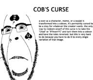 bbc biting_lip chad distorted frown glasses queen_of_spades soyjak stubble subvariant:hornyson tattoo text variant:cobson // 996x862 // 110.0KB