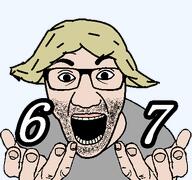 6 67 67_kid 7 clothes glasses gums hand soyjak stubble transparent_background variant:el_perro_rabioso white_skin yellow_hair // 427x400 // 18.1KB