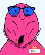 beard chris_griffin doll_(user) family_guy glasses open_mouth pink_skin scared shocked soyjak stubble tongue transparent transparent_background variant:chris_griffin_soyjak // 1170x1429 // 141.9KB