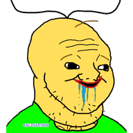 autistic baldi baldiaryan_(user) baldis_basics blue brown_hair double_chin drool eyebrows eyes fat fatass green green_shirt meta:namefags name_tag nas:wojak open_mouth red_lips retard soyjak speech_bubble speech_bubble_empty stubble subvariant:caveman_retarded_soyjak triple_chin variant:wojak white_background white_skin