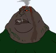 bagana grass lava orange_eyes smoke subvariant:morbidmutt variant:meximutt volcano // 800x765 // 95.8KB