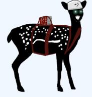 animal black_skin bomb clothes deer doe dynamite explosive full_body glowing_eyes green_eyes hat inverted islam leather open_mouth soyjak stubble subvariant:soyak_(crazed) suicide_bomber thougher variant:soyak // 858x898 // 43.1KB