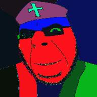 3dgifmaker animated christianity clothes colorful glasses hat priest random_per_frame smile smug soyjak stubble tallit variant:cobson // 200x200 // 115.1KB