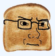 bread closed_mouth glasses objectsoy series:foodeez! soyjak subvariant:soyak_(irritated) toast variant:soyak // 746x752 // 672.9KB