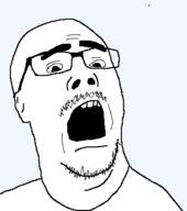 bald carlsagan42 glasses open_mouth scared stubble variant:unknown // 342x386 // 5.3KB