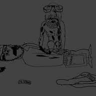 2soyjaks arm asylum blood cannibalism corpse dark dead doctor dr_soyberg full_body glasses gore horror intestines leg schizo soyjak stubble variant:a24_slowburn_soyjak variant:israeli_soyjak // 1590x1194 // 44.1KB