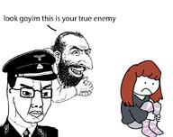 chud comic happy_merchant jewish_nose kike nas:happy_jewish nas:merchant nazism tranny variant:chudjak // 1057x836 // 198.5KB