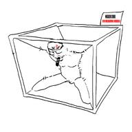 anger_mark angry bdsm chud cube english_text full_body glasses hair open_mouth redraw soyjak text tube variant:chudjak // 2000x2000 // 275.0KB