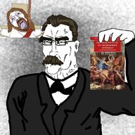 book christianity friedrich_nietzsche holding_book jesus moustache nietzsche philosophy subvariant:perceptive_chud variant:bernd variant:chudjak // 799x799 // 354.6KB