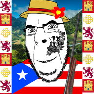 beaned castilla castille clothes coat_of_arms flag:puerto_rico flower glasses gun hat kingdom_of_jerusalem leon meta:namefags meta:oc meta:op_took_a_selfie_of_xerself meta:self_insert pfp plant profile_picture puerto_rico puertorican_(user) red_flower rifle straw_fedora straw_hat stubble variant:cobson // 1029x1029 // 980.0KB