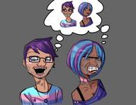 artist:unknown bisexual blue_hair meta:op_took_a_selfie_of_xerself purple_hair thought_bubble tranny transgender_flag variant:soyak // 679x525 // 56.2KB