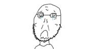 closed_mouth crying frown glasses oekaki soyjak stubble variant:unknown // 500x250 // 10.9KB
