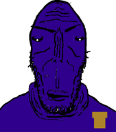 badge beard black_eyes creepy distorted evil five_nights_at_freddy's ominous purple_guy purple_skin smile soyjak stubble subvariant:balkanmutt subvariant:euromutt transparent transparent_background variant:markiplier_soyjak white_pupils william_afton // 621x704 // 44.9KB