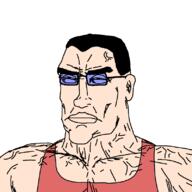 aryan_beast aryan_bvll gigachud he_will_always_be_a_gem manly manlybadasshero red_shirt subvariant:perceptive_chud trend:aryan variant:chudjak widows_peak // 799x799 // 36.4KB