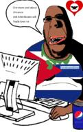 amerimutt aztecchicano(namefag) brown_skin computer cuba ferdinanddist(namefag) flag:united_farm_workers heart obese pepsi subvariant:hornyson variant:cobson // 1310x2076 // 1.0MB