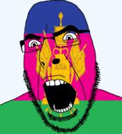 castle crown flag flag:krasnodar_krai full_head glasses hair krai krasnodar_krai looking_to_the_right open_mouth russia soyjak stubble teeth text transparent transparent_background variant:cobson // 721x789 // 156.0KB