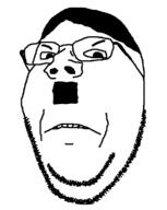 adolf_hitler angry glasses hair head looking_at_you mustache nazism no_body politics soyjak stubble variant:gapejak // 614x770 // 19.5KB