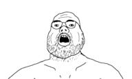 fat glasses open_mouth soyjak stubble template variant:jimsoy // 599x360 // 5.3KB
