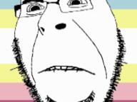 animated biting_lip content_aware distorted frown glasses map_(pedophile) pedophile soyjak stubble subvariant:hornyson tattoo variant:cobson // 400x300 // 1.2MB