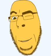 emoticon glasses series:soymoji soyjak stubble variant:cobson wink winking yellow yellow_skin // 775x849 // 31.2KB