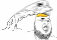 blur ear fat food foodjak fruit glasses lemon open_mouth soyjak stubble variant:fatjak // 1973x1394 // 586.8KB