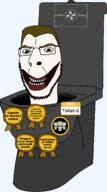 Toilet-G(user) award awards brown_hair name_tag orange_eyes self_insert skibidi_toilet smile stubble subvariant:cobson_slim toilet variant:cobson white_skin // 891x1605 // 87.2KB