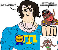 3soyjaks Warrior-Z(user) ack angry arab award brap braphog brown_skin closed_mouth diaper discord euromutt facial_mark fat flag flag:iraq flag:israel front_facing furry glasses hair hairy holding_object iraq islam israel jartycuck kratos looking_to_the_right meta:pornographic_content muslims obese open_mouth quran rope shitskin soyjak speech_bubble speech_bubble_empty star_of_david stubble subvariant:euroaryan subvariant:euromutt subvariant:jartycuck subvariant:meximutt_front subvariant:neutralplier tail text tranny variant:chudjak variant:markiplier_soyjak variant:meximutt white_skin // 1059x929 // 660.7KB