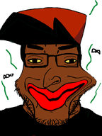 black_hair black_shirt black_skin jewish_nose kili kilipedo nigger stink_lines subvariant:chudplier tiktok tiktokcuck variant:markiplier_soyjak // 600x800 // 83.1KB