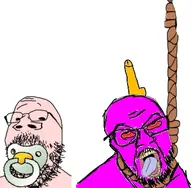 ack ackjak baby bloodshot_eyes caca hanging mustache open_mouth pacifier pink_skin quote quote_(dictator) quote_is_a_bitch rope small_eyes stubble subvariant:babyjak subvariant:mustached_gapejak subvariant:wholesome_soyjak template transparent_background trend:babyjak variant:feraljak variant:gapejak white_skin // 343x336 // 67.7KB