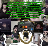 beard black_lips brazzers coomer dialogue e621 foaming_at_the_mouth goth goth_girl mcdonalds meta:op_took_a_selfie_of_xerself moustache open_mouth pornhub reddit rule34 rule34cuck starbucks variant:a24_slowburn_soyjak x // 1854x1757 // 2.1MB