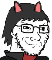 alunya anarchism anarcho-communism cat_ear communism ear glasses hair leftypol smile smirk smug soyjak stubble variant:soyak // 600x689 // 131.8KB