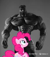 buff ext=mp4 grey_skin hailuo_ai hugging meta:ai_generated muscles muscular_male my_little_pony nas:gigachad pinkie_pie pony wholesome // 768x858, 5.8s // 743.3KB