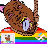 animal brown_skin cat catchud faggot fox furry soybooru swastika tranny variant:bernd yellow_teeth zoophile // 767x715 // 114.7KB