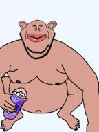 amerimutt arm belly breasts brown_skin ear fat foot full_body grimace_shake hand holding_object leg looking_at_you mutt naked nipple open_mouth or_something squatting stubble subvariant:impish_amerimutt subvariant:impish_front text transparent_background variant:impish_soyak_ears // 900x1200 // 73.1KB